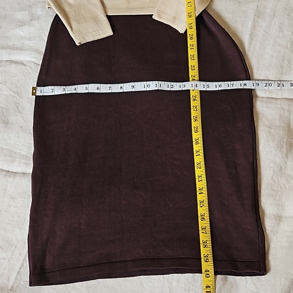 Taylor Knit Sweater Tank Dress With Long Sleeve Crop Top Cowl Neck Size Small - Picture 13 of 16